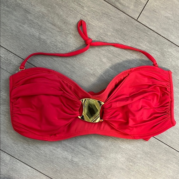 BLUE ROD BEATTIE Coral and Gold Metal Bikini Set, Size 12 - Picture 4 of 11